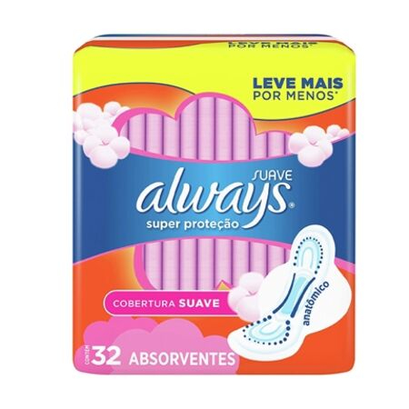 imagem do produto Absorvente Always Pink 32 Unidades Suave Com Abas