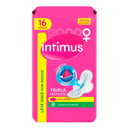 imagem do produto Absorvente Intimus Gel 16 Unidades Seca Com Abas