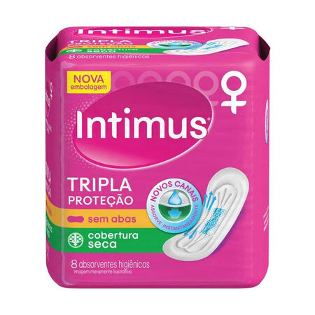 imagem do produto Absorvente Intimus Gel 8 Unidades Seca Sem Abas