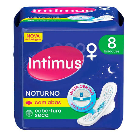 imagem do produto Absorvente Intimus Gel Noturna  8 Unidades Seca Abas