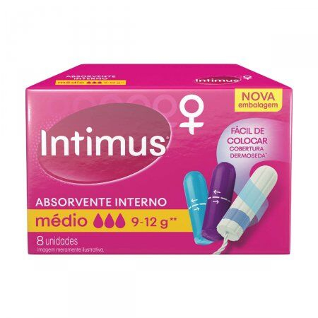 imagem do produto Absorvente Intimus Interno 8 Unidades Medio