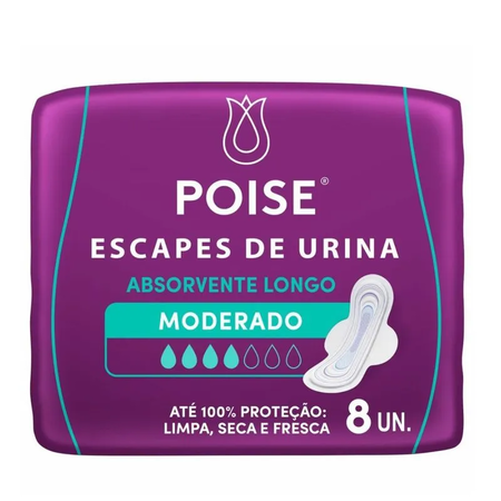 imagem do produto Absorvente Poise Regular Com 8 Unidades