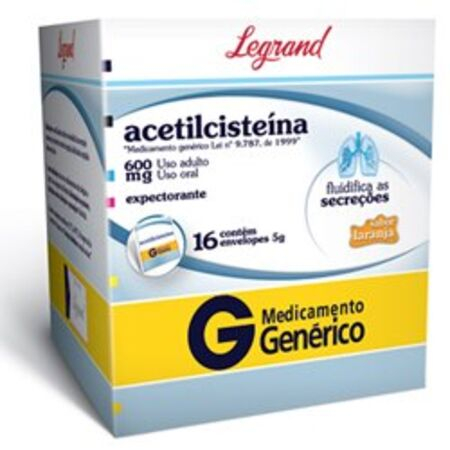 imagem do produto Acetilcisteina 600mg 16 Envelopes Legrand