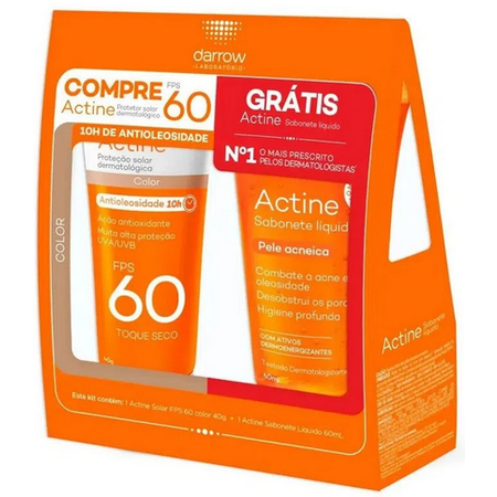 imagem do produto Actine Fps60 Com Cor  +sabonete Liquido 60ml