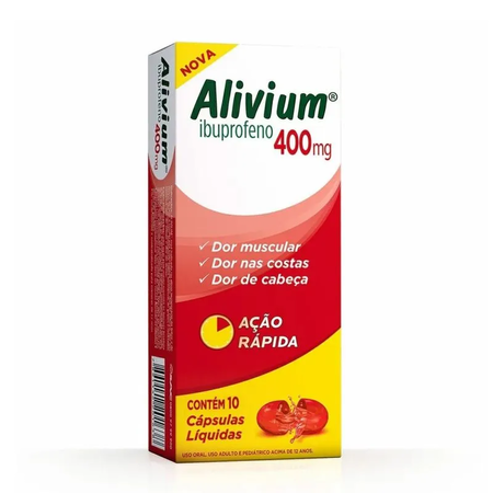 imagem do produto Alivium 400mg 10 Capsulas Gel