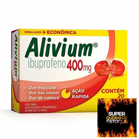 imagem do produto Alivium 400mg 20 Capsulas Gelatinosas