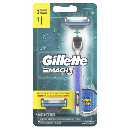 imagem do produto Aparelho de Barbear Gillette Mach3 Base Acqua Grip Unidade