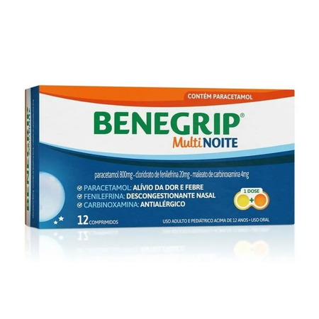 imagem do produto Benegrip Multi Noite 12cpr