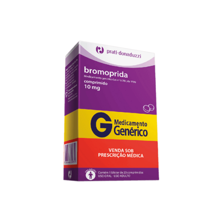 imagem do produto Bromoprida 10mg 20 Comprimidos Prati