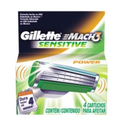 imagem do produto Carga Gillette Mach3 4 Unidades Sensitive Power