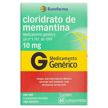 imagem do produto Cloridrato de Memantina 10mg 60 Comprimidos Eurofarma