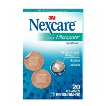 imagem do produto Curativo Nexcare Micropore 20 Unidades Redondinhos