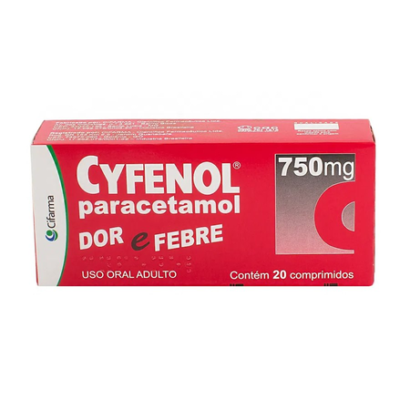 imagem do produto Cyfenol 750mg 20 Comprimidos