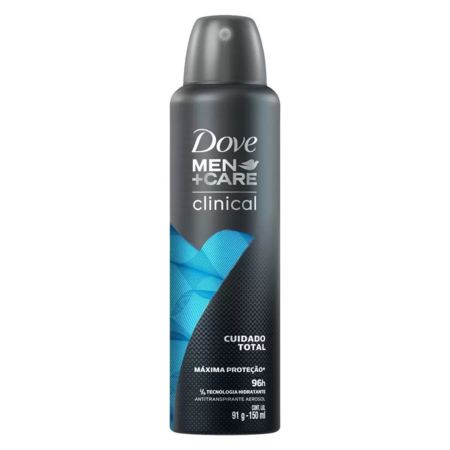 imagem do produto Desodorante Dove Aerosol 150ml Clinical Men Cuidado Total