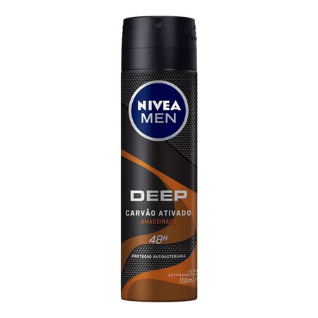 imagem do produto Desodorante Nivea Men Deep Aerosol 150ml Amadeirado