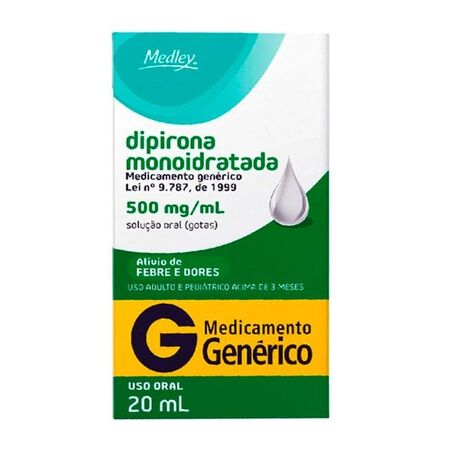 imagem do produto Dipirona Sodica Gotas 20ml Medley