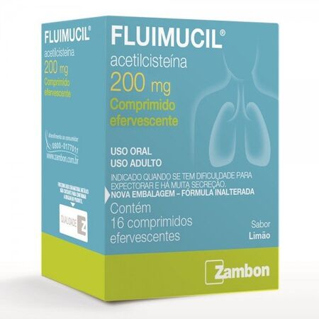 imagem do produto Fluimucil Efervescente 200mg 16x5g