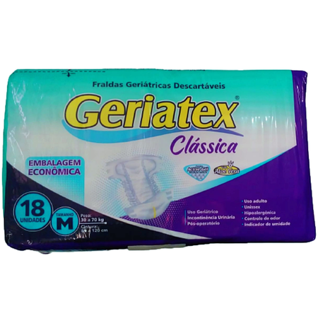 imagem do produto Fralda Geriatex Classica M 18un