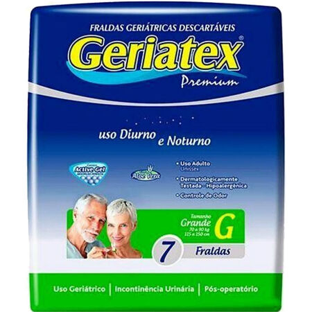 imagem do produto Fralda Geriatex Noturna Grande 7 Unidades