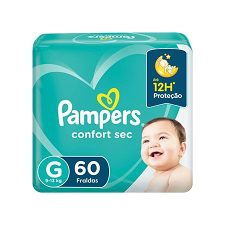 imagem do produto Fralda Pampers Confort Sec Super G 60un