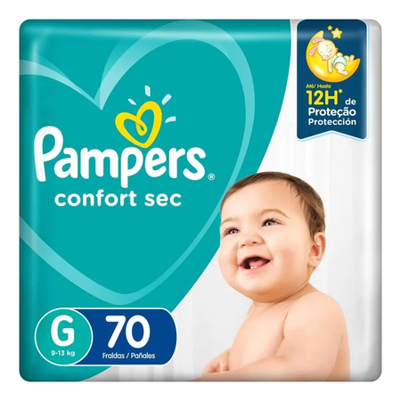 imagem do produto Fralda Pampers Confort Sec Super G 70un