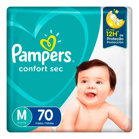 imagem do produto Fralda Pampers Confort Sec Super M 70un