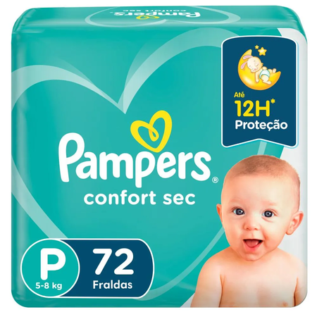 imagem do produto Fralda Pampers Confort Sec Super P 72un