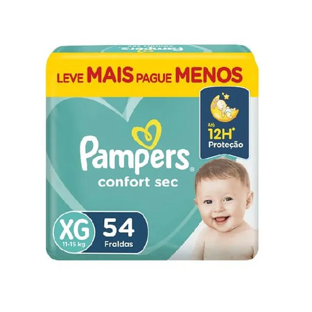 imagem do produto Fralda Pampers Confort Sec Super  Xg 54un