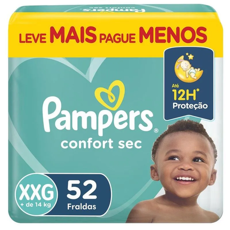 imagem do produto Fralda Pampers Confort Sec Super Xxg 52un