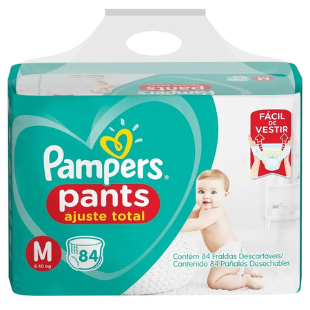 imagem do produto Fralda Pampers Pants Ajuste Total M 84un