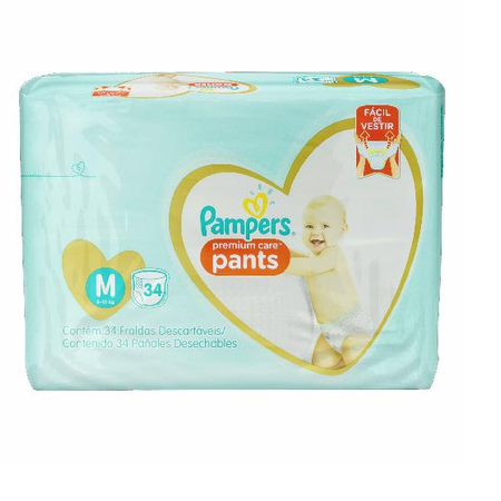 imagem do produto Fralda Pampers Pants Premium Care M 34un