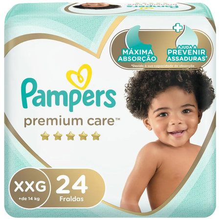 imagem do produto Fralda Pampers Premium Care Mega Xxg 24un