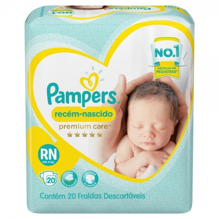 imagem do produto Fralda Pampers Premium Care Rn 20un