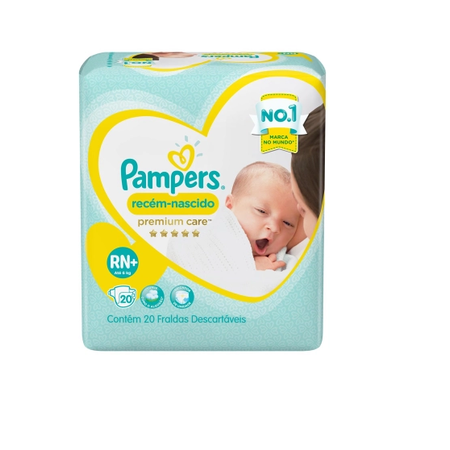 imagem do produto Fralda Pampers Premium Care Rn+20un