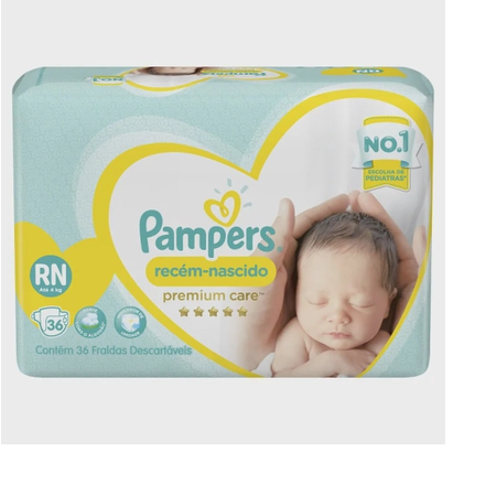 imagem do produto Fralda Pampers Premium Care Rn 36 Un