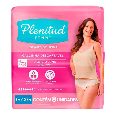 imagem do produto Fralda Plenitud Femme Mulher Rosa G/xg 8 Unidades