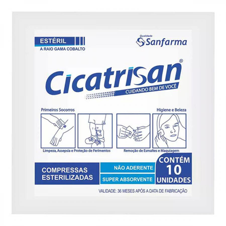 imagem do produto Gaze Cicatrisan 10 Unidades