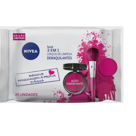 imagem do produto Lenco Demaq Nivea Facial Rosa 3x1 25un