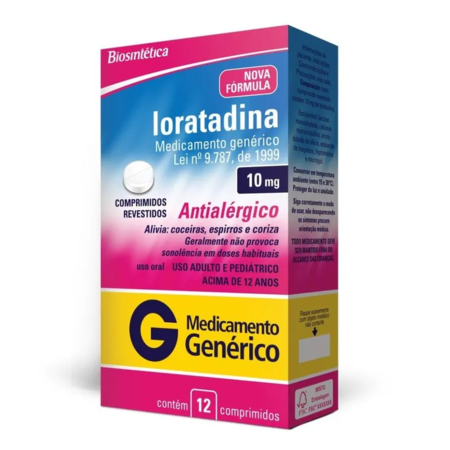 imagem do produto Loratadina 10mg 12 Comprimidos Bios