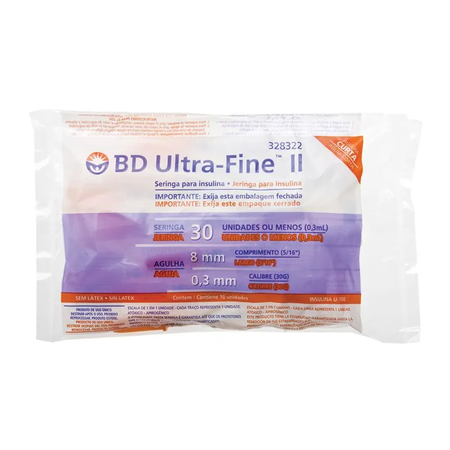 imagem do produto Seringa Bd U.fine Insul 30 Ui X 8 Mm C/ 10un