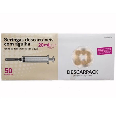 imagem do produto Seringa Descarpack 20ml C/agulha