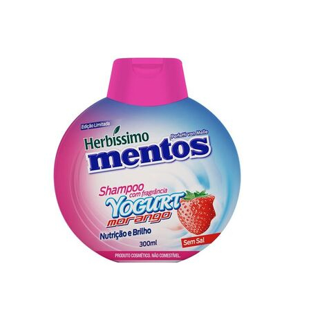 imagem do produto Shampoo Herbissimo Mentos Yogurt Morango 300ml