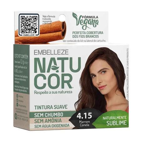 imagem do produto Tinta Natucor 4.15 Marrom Canela 12g